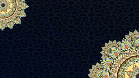 خلفية ماندالا إسلامية متحركة لرمضان والعيد