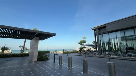 Modern Beachfront Cafe Terrace Sea View Video