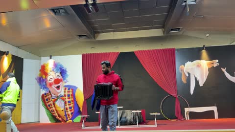 Magician Performing Bird Magic Trick on Indoor Stage