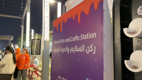 Slime and Arts Crafts Station Outdoor Night Event