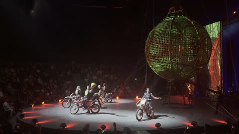 Motorcycle Stunt Performance at Circus Arena Show