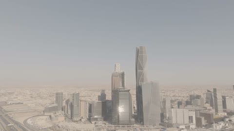 Riyadh King Abdullah Financial District Aerial Drone