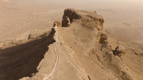 Tuwaiq Mountains Saudi Arabia Aerial Drone Desert Landscape