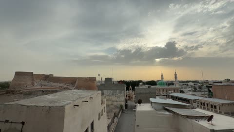 Tarout Castle Saudi Arabia Sunset Urban Landscape