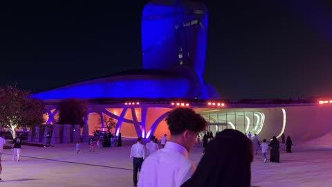 مركز إثراء الظهران السعودية فيديو ليلي معماري