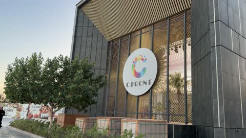 C Front Building Facade Panning Exterior Shot