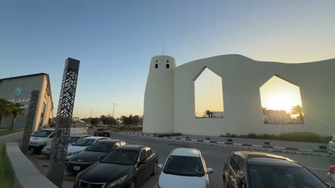 Traditional Architecture Saudi Arabia Sunset Traffic