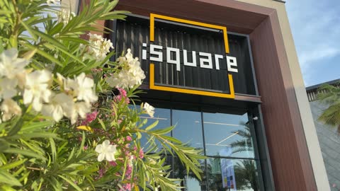 iSquare Building Facade and Flowers Daytime Footage