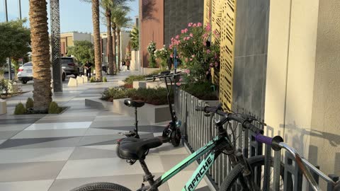 Bicycle Parking at Modern Urban Plaza Footage