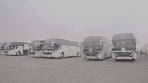 أسطول حافلات نقل الحجاج في المملكة العربية السعودية
