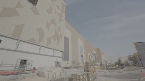 Construction Workers at Modern Building Site Video