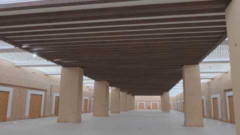 Modern Najdi Architecture Interior Walkway Saudi Arabia