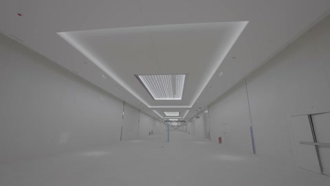 Empty Modern White Hallway Interior Footage