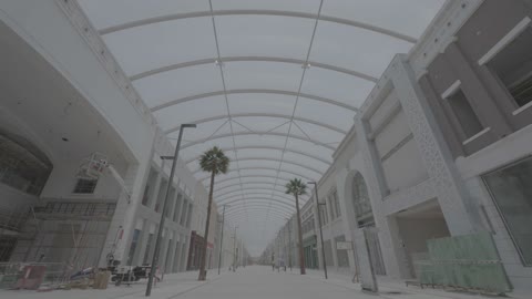 Modern Shopping Mall Interior Construction Footage