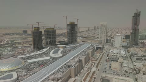 Riyadh Saudi Arabia Urban Construction Aerial Drone Footage