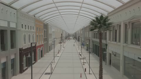 Shopping Mall Interior Construction Tracking Shot