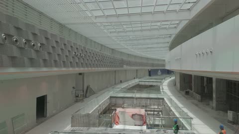 Shopping Mall Construction Site Interior Footage