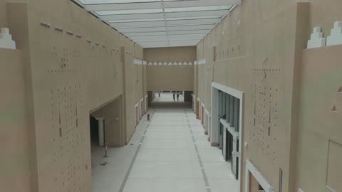 Modern Najdi Architecture Building Interior Hallway