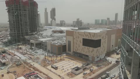 Riyadh Construction Site Aerial Drone Footage