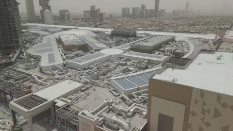Rooftop HVAC Industrial Systems Urban Aerial View
