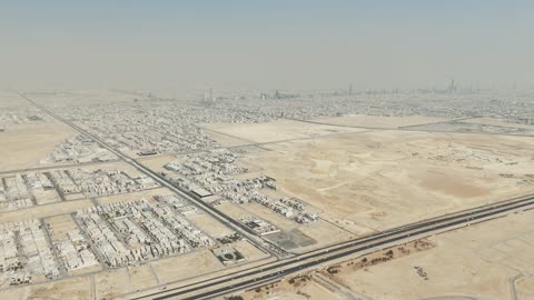 Aerial View of Saudi Arabian City Residential District