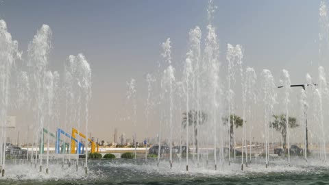 Modern Urban Fountain Water Jets in UAE