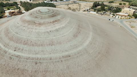 Desert Geological Mound Aerial Drone Video
