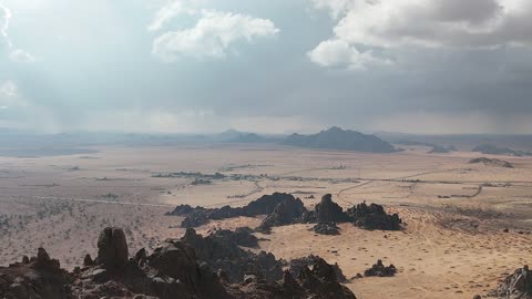 Rocky Mountain Desert Landscape Aerial Panorama