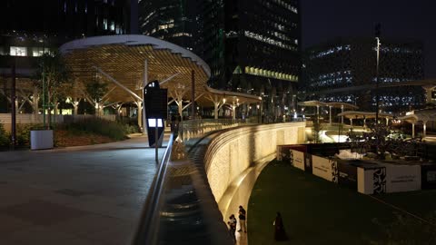 King Abdullah Financial District Riyadh Night Cityscape