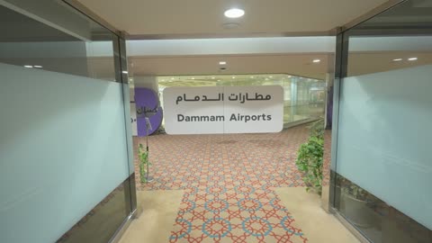 Dammam Airports Terminal Interior Corridor Video