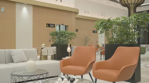 Modern Office Lobby Lounge Interior Design Footage