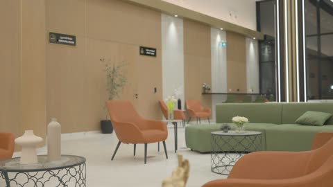 Modern Hotel Lobby Interior Waiting Area Video