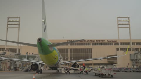 Salam Air Plane at King Fahd International Airport Dammam