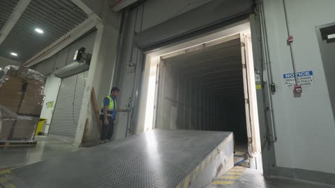 Warehouse Worker Operating Logistics Loading Dock