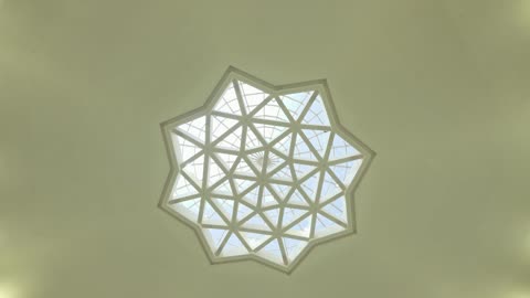 Star Shaped Geometric Glass Skylight Interior View