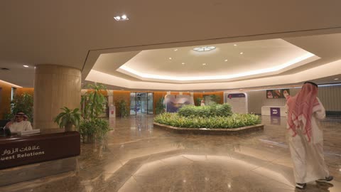 Dammam Airport Lobby Guest Relations Interior Footage