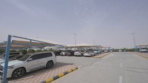 Outdoor Car Parking Lot with Sunshades Saudi Arabia