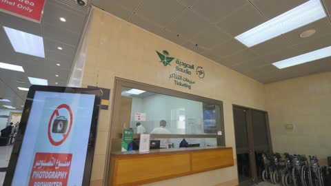 Saudia Airline Ticketing Counter Airport Interior Video