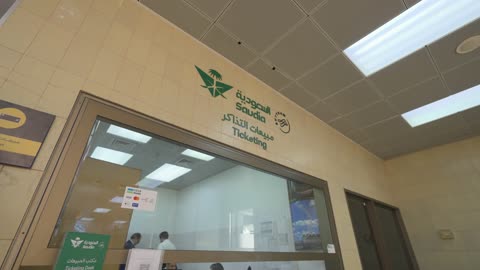Saudia Airlines Ticketing Office Airport Terminal Interior