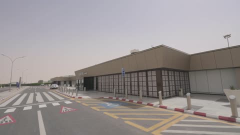Al-Ahsa International Airport Exterior Tracking Footage