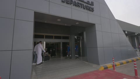 Airport Departures Terminal Entrance Saudi Traveler Footage