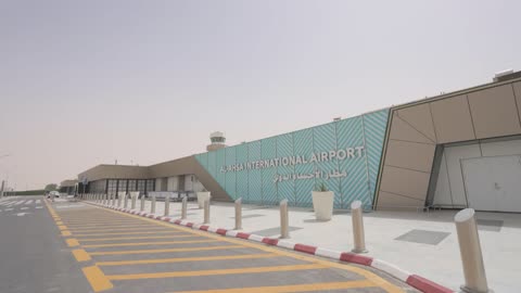Al-Ahsa International Airport Exterior Tracking Shot