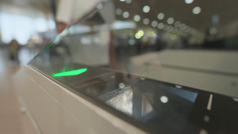 Airport Security Gate Digital Passport Scan Video