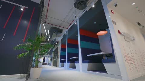 Modern Office Interior Meeting Pods Video