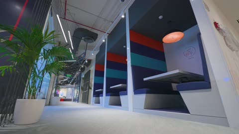 Modern Office Meeting Pods and Interior Workspace