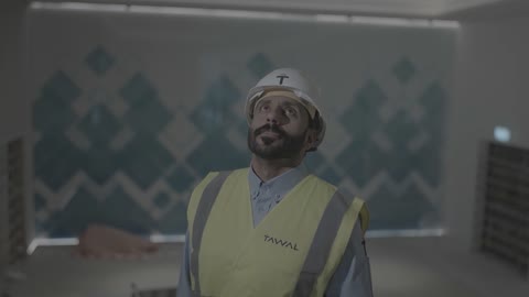 Saudi Male Engineer in Hard Hat Indoor Inspection Video
