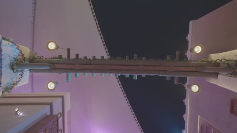 Discovery Springs Theme Park Night Entrance Footage