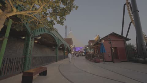 Theme Park Roller Coaster Saudi Arabia Walkway