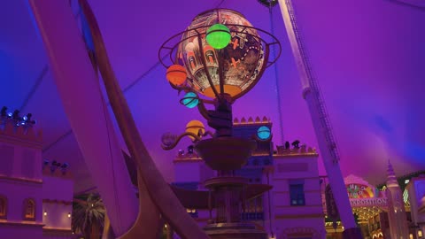 Global Village Dubai Celestial Globe Monument at Night