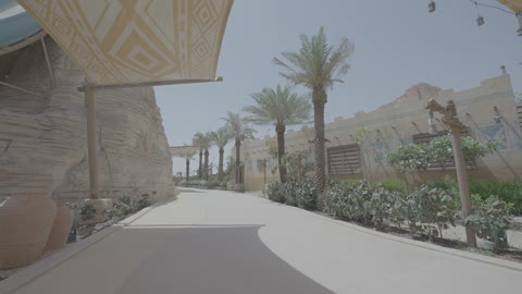 Themed Water Park Walkway and Desert Architecture